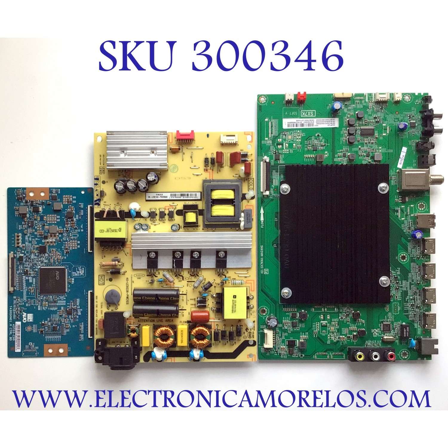 KIT DE TARJETAS PARA TV TCL / NUMERO DE PARTE MAIN 08-AU50DUN-OC400AA / 40-SX7KNA-MAG4HG / V8-SX70001-LF1V406 / T-CON 55.50T28.C03 / 5550T28C03 / 43T03-C00 / FUENTE 08-LE921A6-PW200AX / 40-LE9226-PWE1CG / PANEL LVU500ND1L / MODELO 50UP120 / 50UP120TBAA